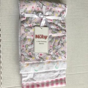 NUBY 4 pack receiving blankets
